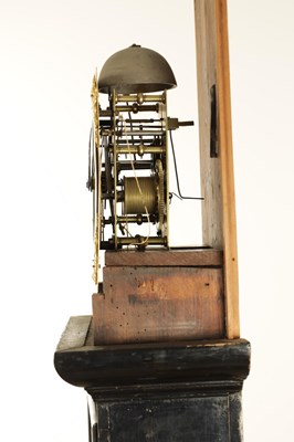 Lot 1549 - A LATE 17TH CENTURY EBONISED 10” EIGHT DAY LONGCASE CLOCK SIGNED NATHANIEL HODGES, LONDINI