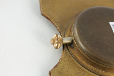 Lot 1409 - AN EARLY 20TH CENTURY CROCODILE SKIN ASPREY TRAVELING ALARM CLOCK