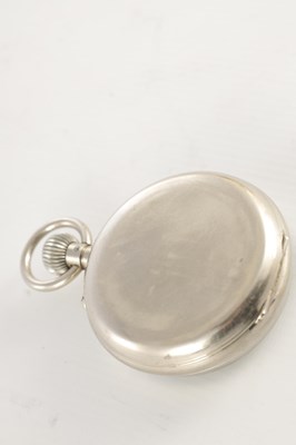 Lot 1393 - AN EARLY 20TH CENTURY NICKEL PLATED GOLIATH ASPREY POCKET WATCH