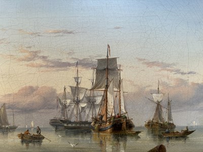 Lot 968 - HENRY REDMORE. BRITISH (1820-1887) MARITIME OIL ON CANVAS