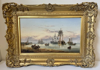 Lot 968 - HENRY REDMORE. BRITISH (1820-1887) MARITIME OIL ON CANVAS