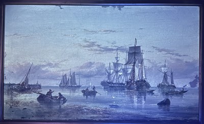 Lot 968 - HENRY REDMORE. BRITISH (1820-1887) MARITIME OIL ON CANVAS