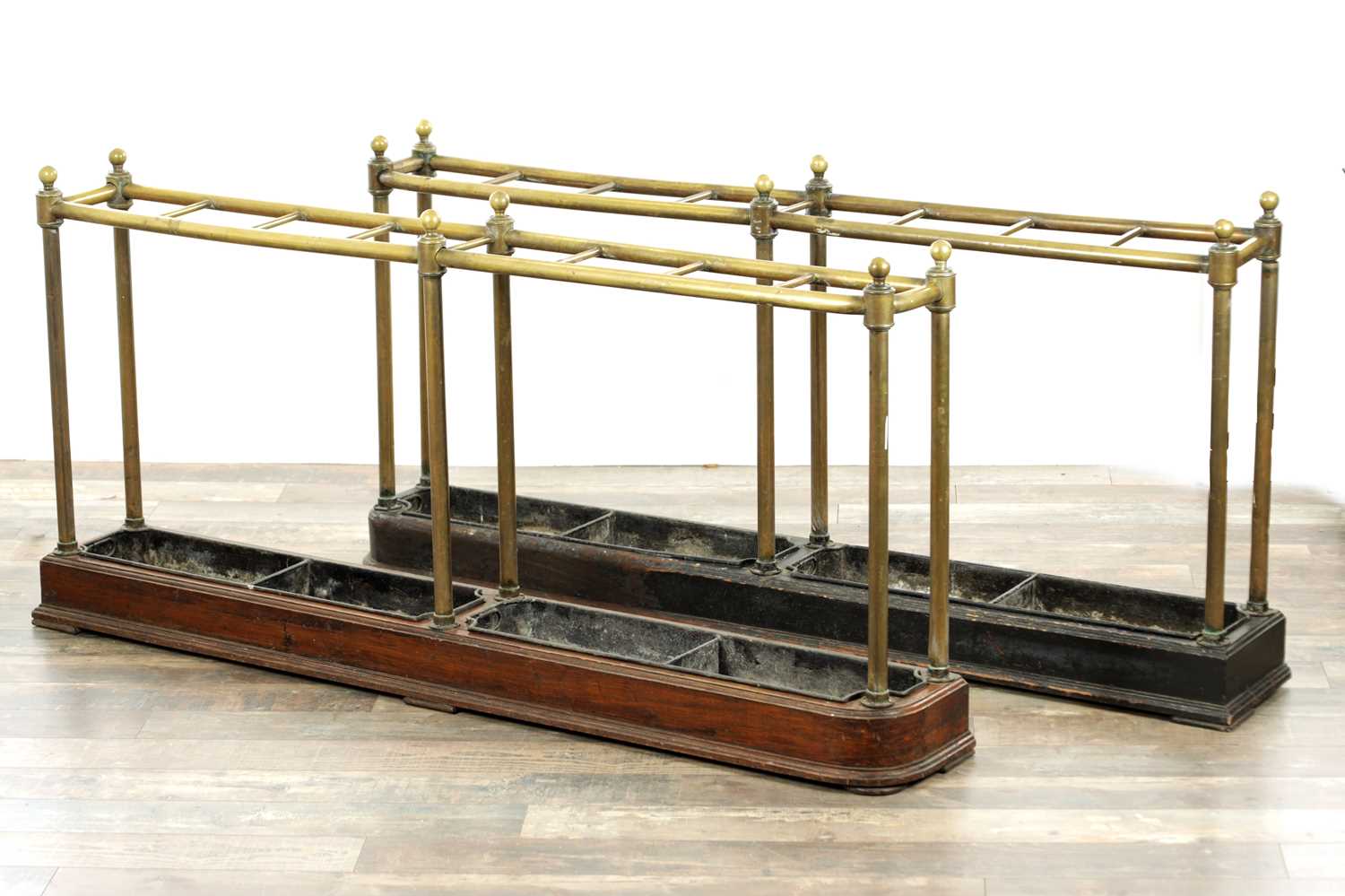 Lot 1744 - A LARGE PAIR OF 19TH CENTURY COUNTRY HOUSE STICK STANDS