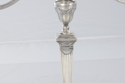 Lot 207 - TIFFANY & CO SOLID SILVER THREE-BRANCH CANDELABRA