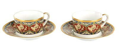 Lot 117 - A SET OF TWO CHRISTIAN DIOR PORCELAIN CUPS AND SAUCERS