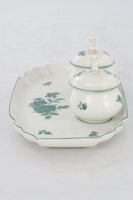 Lot 76 - AN AUGARTEN AUSTRIAN PORCELAIN INKWELL