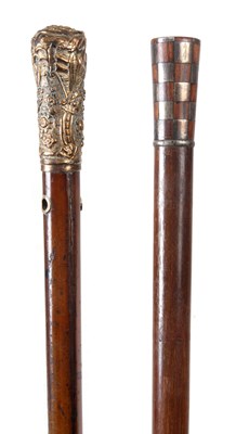 Lot 234 - TWO EARLY 19TH CENTURY WALKING STICKS with...