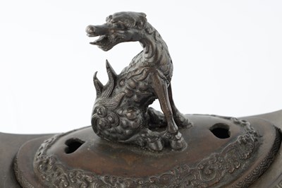 Lot 334 - A JAPANESE BRONZE INCENSE BURNER
