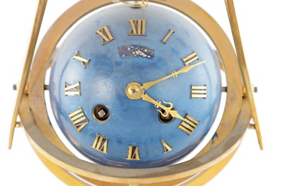 Lot 1444 - A 19TH CENTURY FRENCH ORMOLU AND ROUGE MARBLE MYSTERY CLOCK