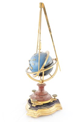 Lot 1444 - A 19TH CENTURY FRENCH ORMOLU AND ROUGE MARBLE MYSTERY CLOCK