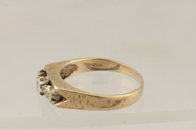 Lot 220 - A COLLECTION OF THREE LADIES GOLD AND DIAMOND RINGS