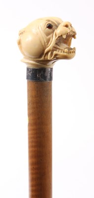 Lot 241 - A GENTLEMAN'S LATE 19th CENTURY IVORY HANDLED...