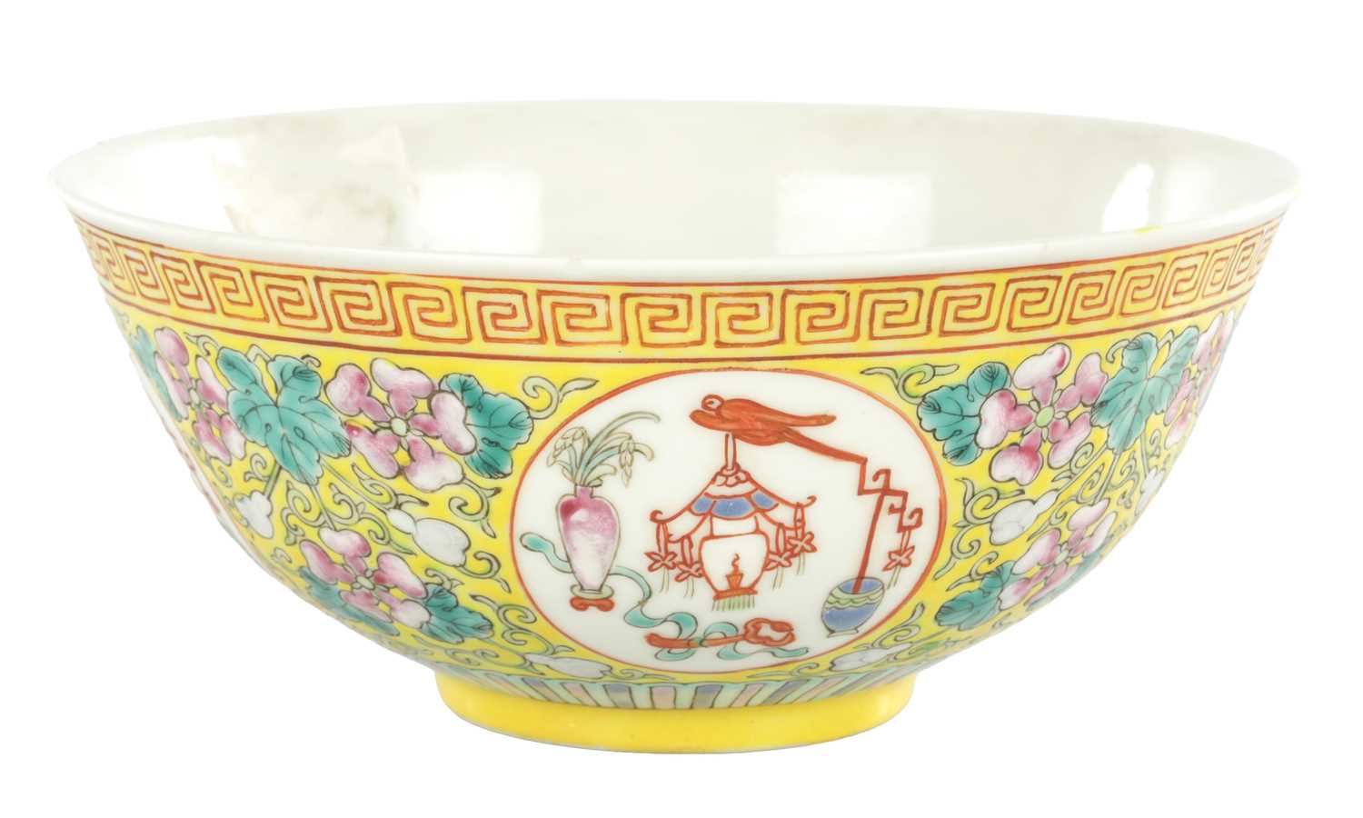 Lot 323 - A CHINESE IMPERIAL QING DYNASTY GUANXU PERIOD YELLOW GLAZE BOWL