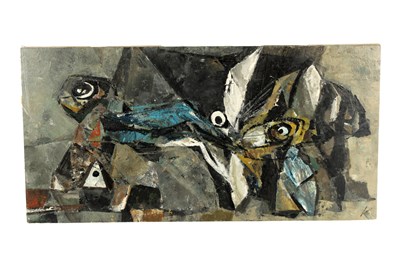 Lot 1185 - Karl Kreuzberger (Austrian 1916-1990) abstract oil