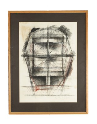 Lot 1152 - PETER THURSBY (1930 - 2011). MIXED MEDIA ON PAPER PREPARATORY WORK FOR THE SCULPTURE “FOUR RINGS BRACKETED”