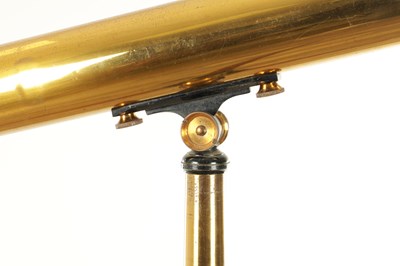 Lot 1007 - W. WATSON & SONS. LONDON. A CASED 19TH CENTURY 3” LACQUERED BRASS TELESCOPE