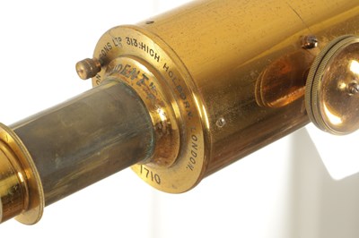 Lot 1007 - W. WATSON & SONS. LONDON. A CASED 19TH CENTURY 3” LACQUERED BRASS TELESCOPE