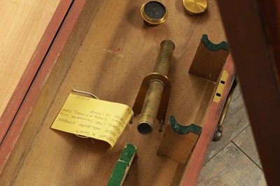 Lot 1007 - W. WATSON & SONS. LONDON. A CASED 19TH CENTURY 3” LACQUERED BRASS TELESCOPE