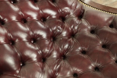 Lot 1707 - A FINE WILLIAM IV MAHOGNAY AND LEATHER BUTTON UPHOLSTERED IMPROVED RECUMBENT READING CHAIR BY R. DAWS, G.R. PATENT