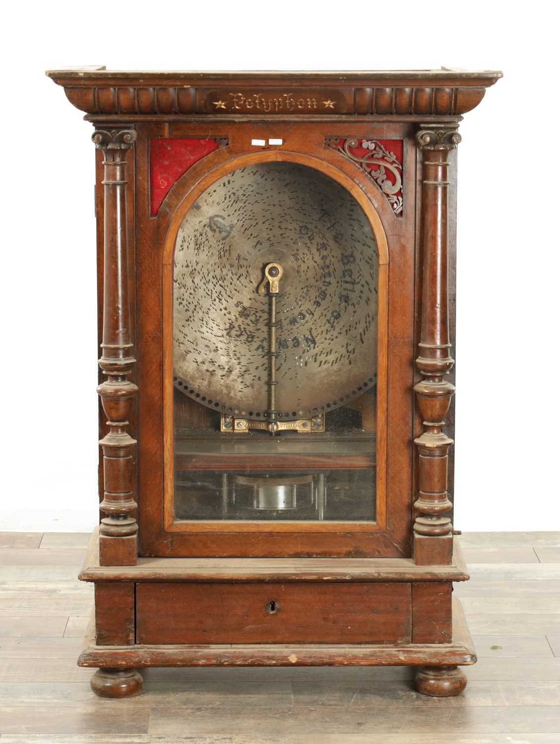 Lot 1024 - A LATE 19TH CENTURY “PENNY IN THE SLOT” UPRIGHT POLYPHON