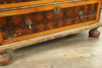 Lot 1710 - A WILLIAM AND MARY LABURUM OYSTER VENNERED CHEST OF DRAWERS