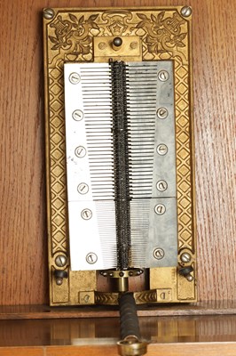 Lot 1041 - A LARGE LATE 19TH CENTURY “PENNY IN THE SLOT” KALLIOPE UPRIGHT POLYPHON ON STAND