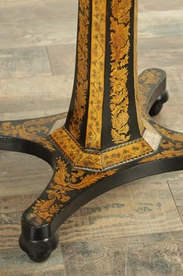 Lot 1648 - A REGENCY PENWORK GAMES TABLE