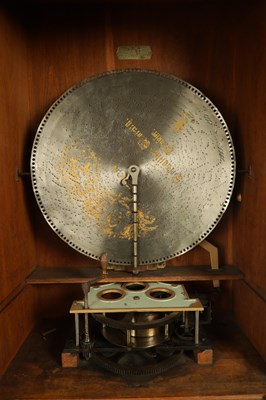 Lot 1035 - A RARE AND LARGE LATE 19TH CENTURY OAK CASED KOMET PENNY IN THE SLOT FLOOR STANDING POLYPHON TYPE MUSIC BOX