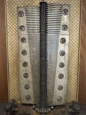 Lot 1035 - A RARE AND LARGE LATE 19TH CENTURY OAK CASED KOMET PENNY IN THE SLOT FLOOR STANDING POLYPHON TYPE MUSIC BOX