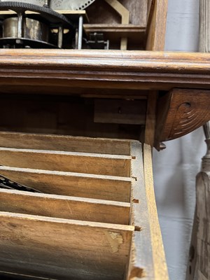 Lot 1035 - A RARE AND LARGE LATE 19TH CENTURY OAK CASED KOMET PENNY IN THE SLOT FLOOR STANDING POLYPHON TYPE MUSIC BOX