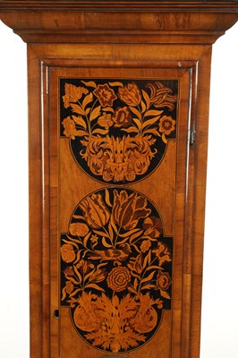 Lot 1552 - W. ANDREWS, LONDON. A LATE 17TH CENTURY PANELLED MARQUETRY AND WALNUT LONGCASE CLOCK