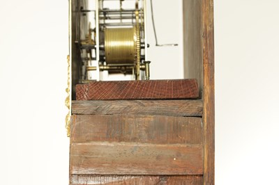 Lot 1552 - W. ANDREWS, LONDON. A LATE 17TH CENTURY PANELLED MARQUETRY AND WALNUT LONGCASE CLOCK