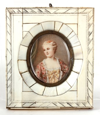 Lot 247 - A 19th CENTURY MINIATURE PORTRAIT ON IVORY of...