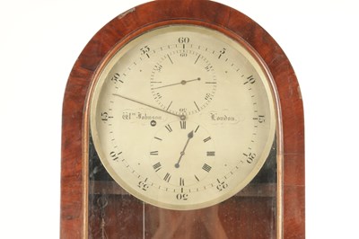 Lot 1417 - WILLIAM JOHNSON, LONDON. A 19TH CENTURY MAHOGANY LONGCASE REGULATOR CLOCK