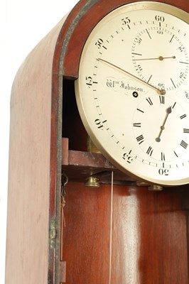 Lot 1417 - WILLIAM JOHNSON, LONDON. A 19TH CENTURY MAHOGANY LONGCASE REGULATOR CLOCK
