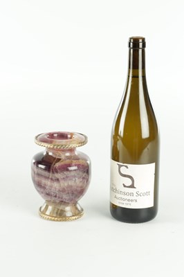 Lot 894 - A REGENCY STYLE PURPLE BANDED FLUORITE URN