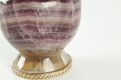Lot 894 - A REGENCY STYLE PURPLE BANDED FLUORITE URN