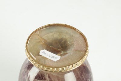 Lot 894 - A REGENCY STYLE PURPLE BANDED FLUORITE URN