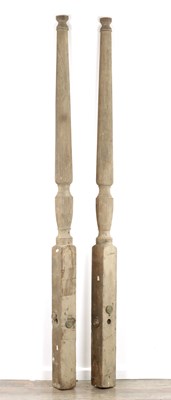 Lot 1743 - A PAIR OF GEORGE III MAHOGANY FOUR POSTER BED POSTS
