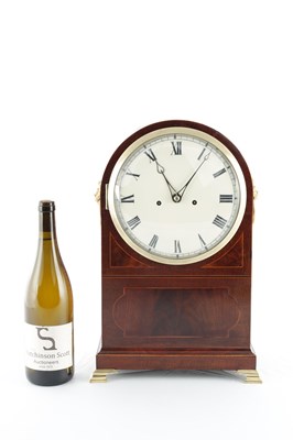 Lot 1491 - A REGENCY FIGURED MAHOGANY DOUBLE FUSEE BRACKET CLOCK