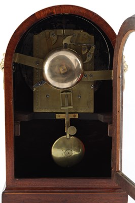 Lot 1491 - A REGENCY FIGURED MAHOGANY DOUBLE FUSEE BRACKET CLOCK