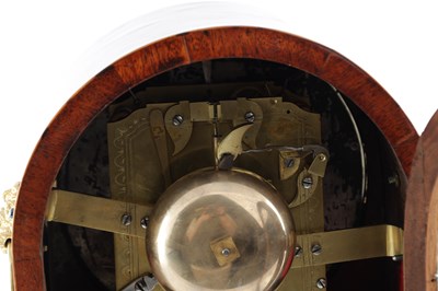 Lot 1491 - A REGENCY FIGURED MAHOGANY DOUBLE FUSEE BRACKET CLOCK