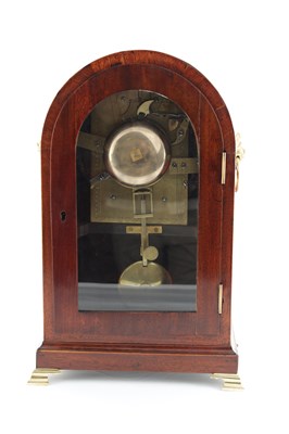 Lot 1491 - A REGENCY FIGURED MAHOGANY DOUBLE FUSEE BRACKET CLOCK