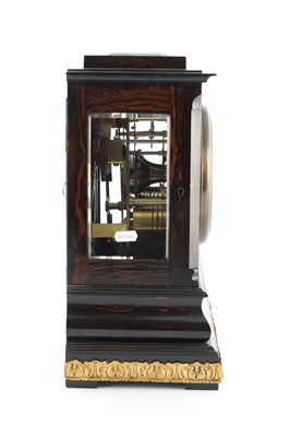 Lot 1380 - SMITH AND SONS CLERKENWELL, A 19TH CENTURY CALAMANDER DOUBLE FUSEE LIBRARY CLOCK