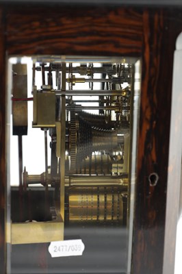 Lot 1380 - SMITH AND SONS CLERKENWELL, A 19TH CENTURY CALAMANDER DOUBLE FUSEE LIBRARY CLOCK