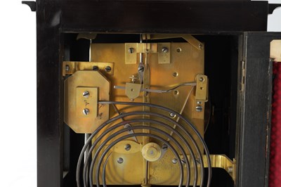 Lot 1380 - SMITH AND SONS CLERKENWELL, A 19TH CENTURY CALAMANDER DOUBLE FUSEE LIBRARY CLOCK