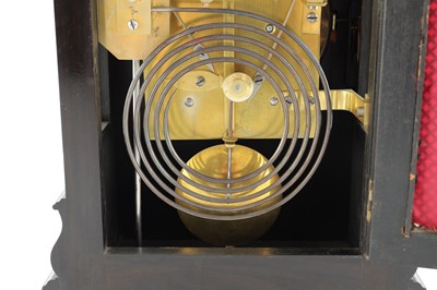 Lot 1380 - SMITH AND SONS CLERKENWELL, A 19TH CENTURY CALAMANDER DOUBLE FUSEE LIBRARY CLOCK