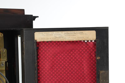 Lot 1380 - SMITH AND SONS CLERKENWELL, A 19TH CENTURY CALAMANDER DOUBLE FUSEE LIBRARY CLOCK