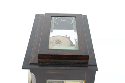 Lot 1380 - SMITH AND SONS CLERKENWELL, A 19TH CENTURY CALAMANDER DOUBLE FUSEE LIBRARY CLOCK