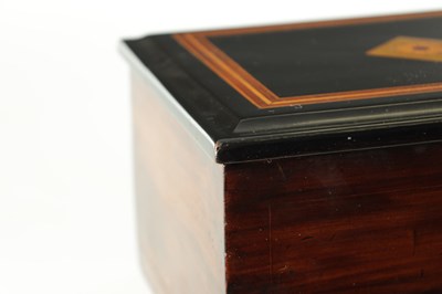 Lot 1032 - A 19TH CENTURY SWISS KEY WOUND SIX AIRS HARP/ZITHER MECHANICAL MUSIC BOX